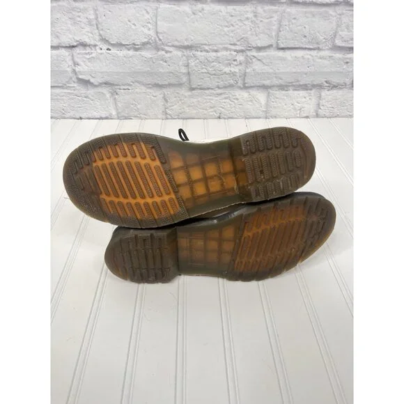 DR. MARTENS Women's White Leather Lace Up Combat Boot US 6 - Picture 6 of 6